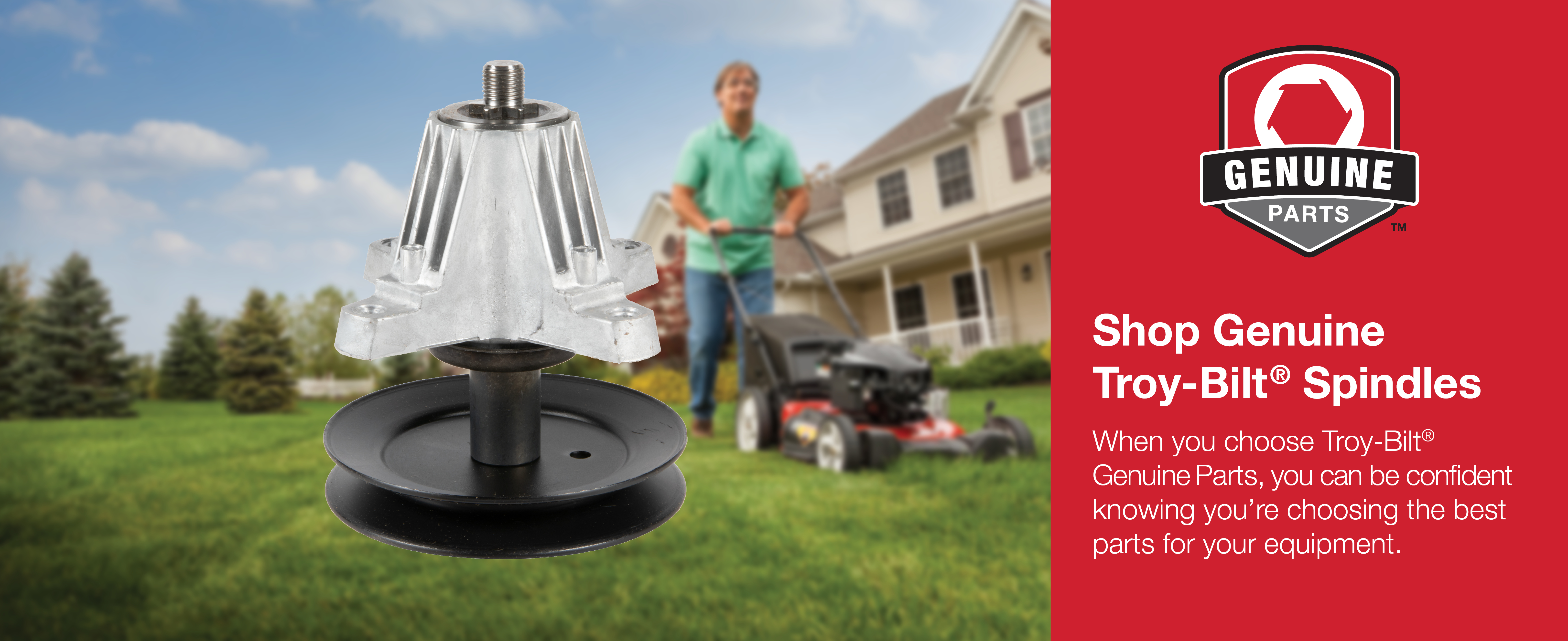 Troy bilt sales pony deck spindle